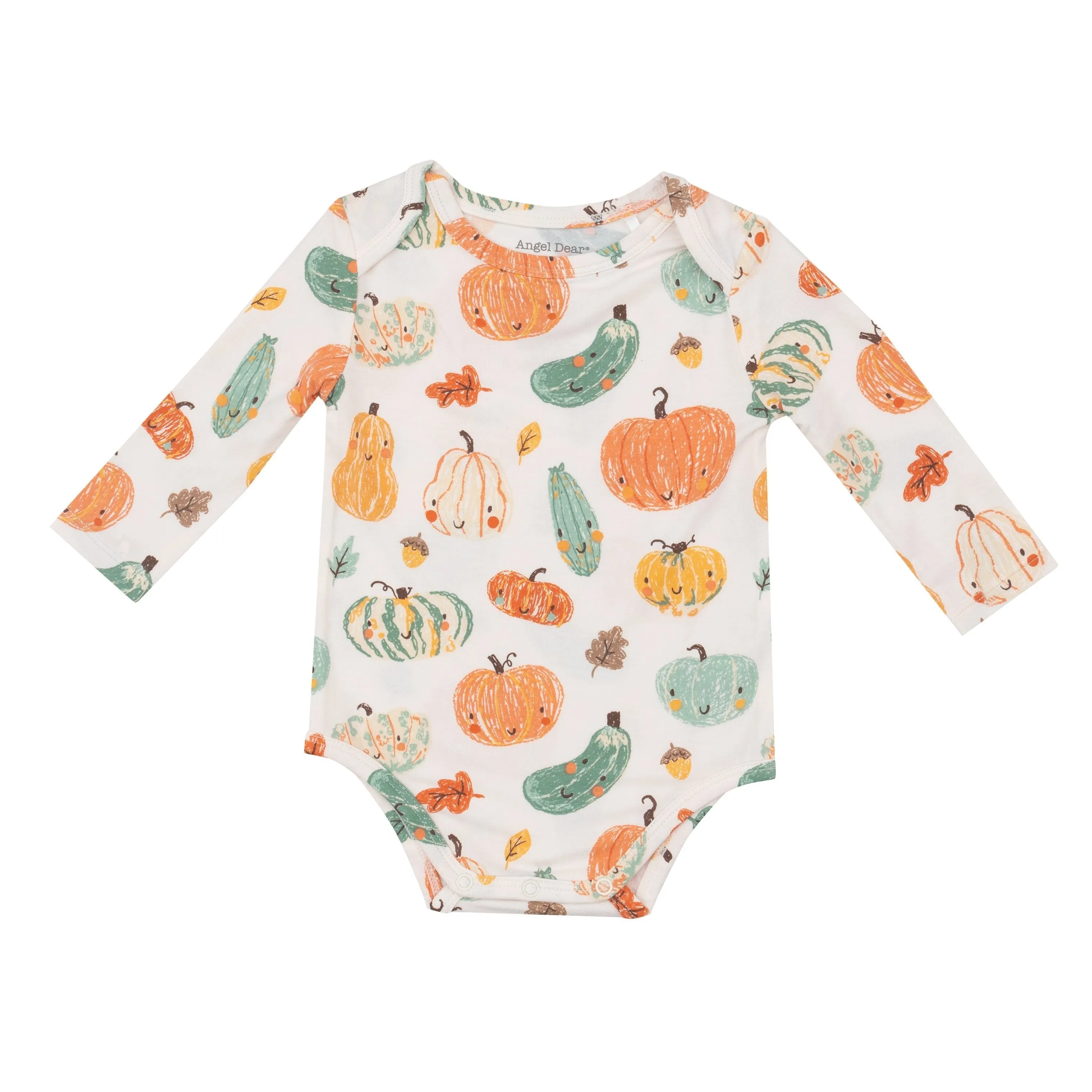 Angel Dear - Long Sleeve Bodysuit - Crayon Pumpkins