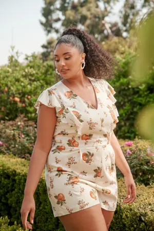 Arancia Ruffle Shoulder Romper Curve