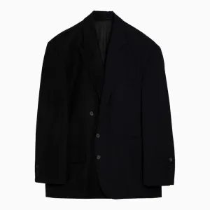 BLACK WOOL JACKET WITH EPAULETTES