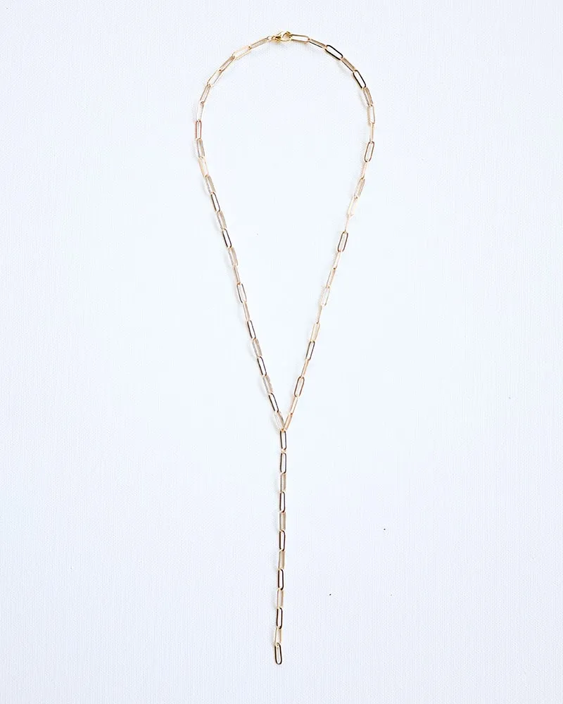 Chain Link Lariat Necklace