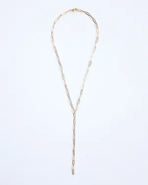 Chain Link Lariat Necklace