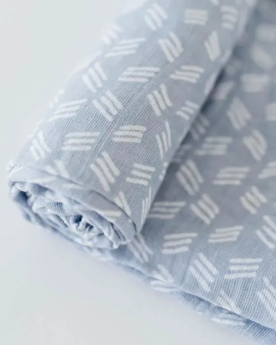 Cotton Muslin Swaddle-Blue Grass