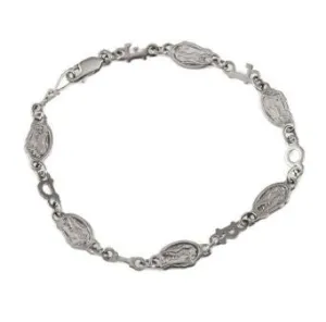 Gator Head and F-L-O-R-I-D-A letters Sterling Silver Bracelet