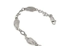 Gator Head and F-L-O-R-I-D-A letters Sterling Silver Bracelet