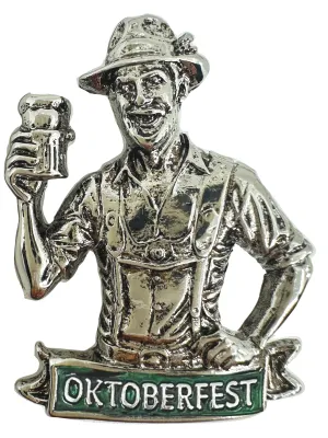 German Festival Man Collectible Metal Hat Pins with Metal Clasp For Men with "Oktoberfest" Banner for German Costume By Oktoberfest Haus