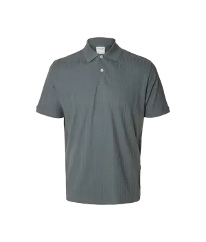 Jett Jacquard Short Sleeve Polo - Grey