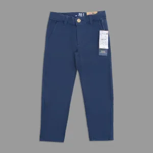 KB - Kids 'Navy' Stretchable Slim Cotton Pant KB909