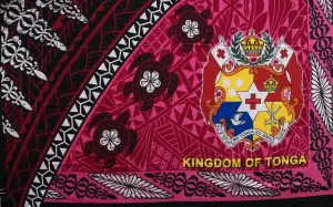 Kingdom of Tonga Seal Turtle Plumeria Sarong