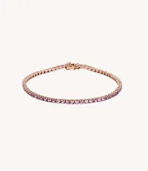 Pink Sapphire Tennis Bracelet