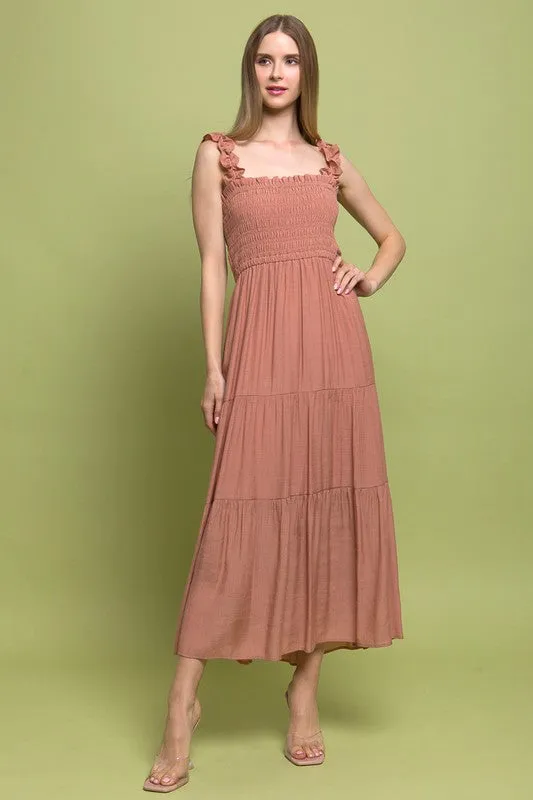 Smocked Bodice Maxi Dress