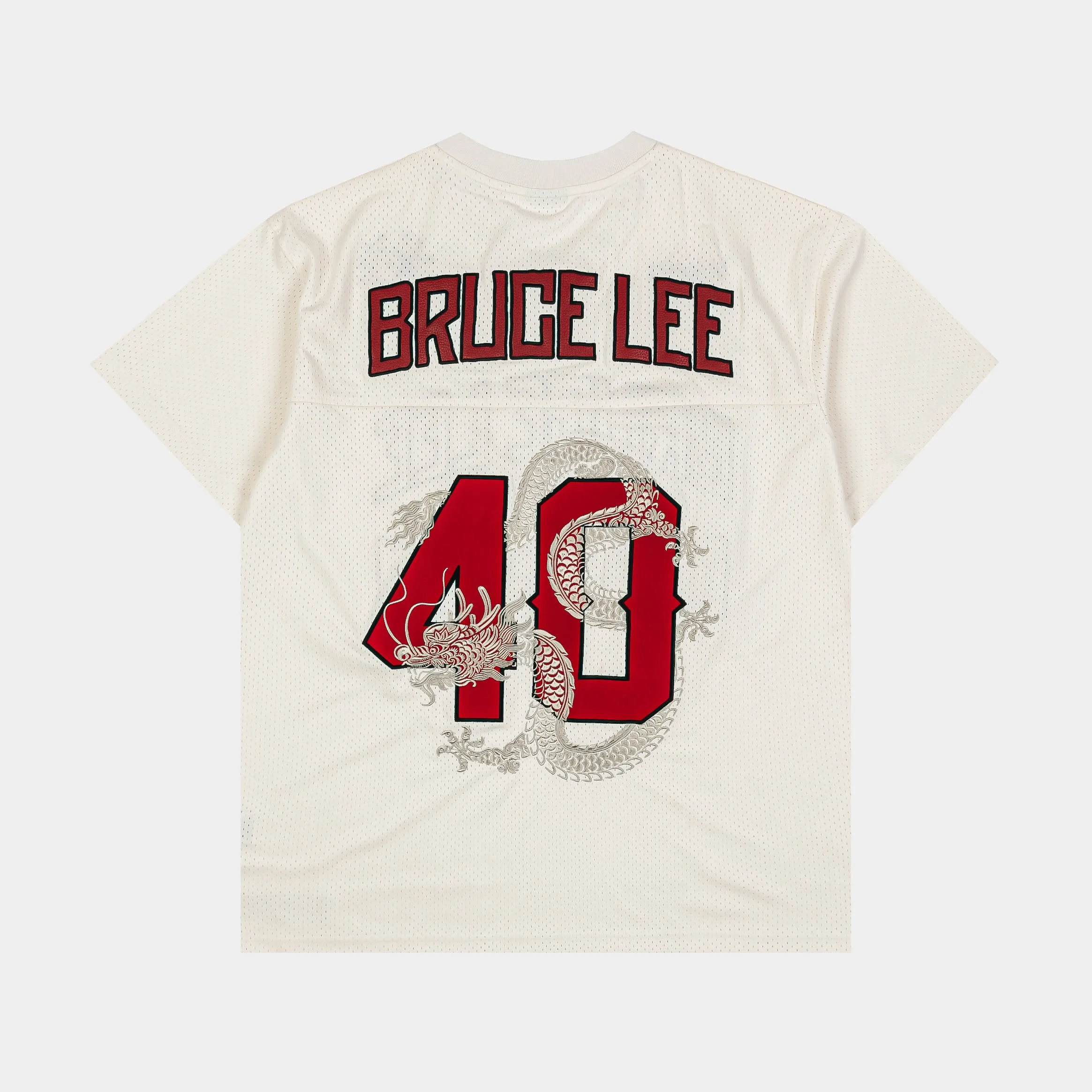 SP x Bruce Lee Dragon Mesh Mens Jersey (Beige/Red)