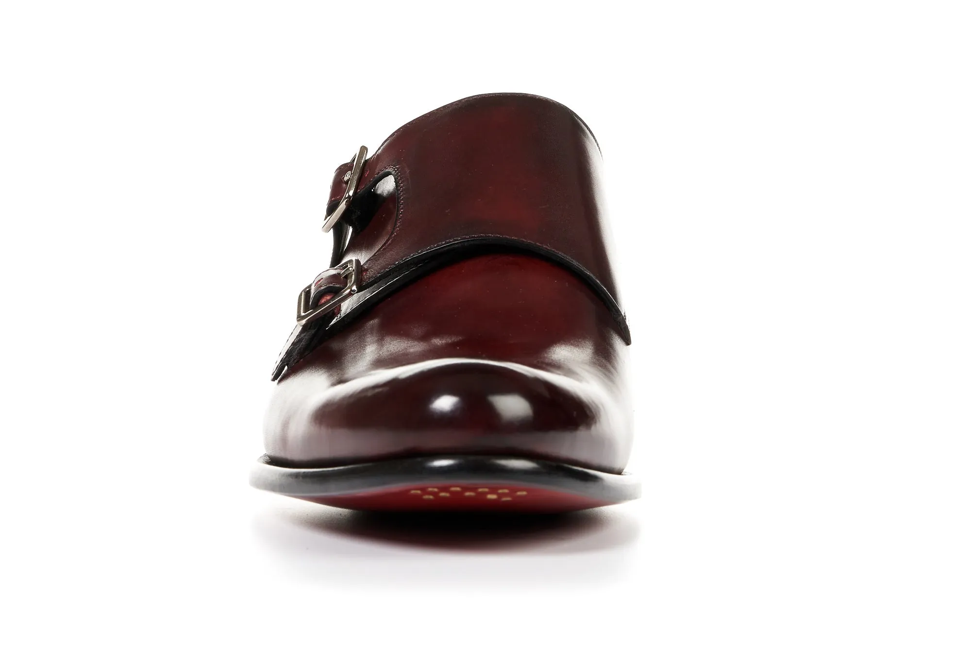 The Poitier Double Monk Strap - Oxblood