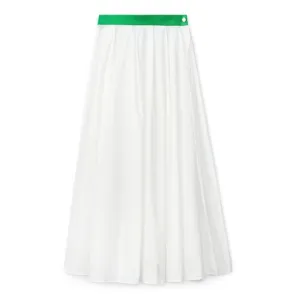 Waistband Skirt - White/Green